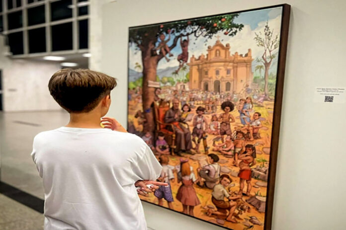 Artista Camaleão conta história de Mariana em exposição na Assembleia Legislativa de Minas Gerais