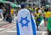 Com bandeiras, bolsonaristas reforçam discurso pró-Israel em meio a genocídio em Gaza