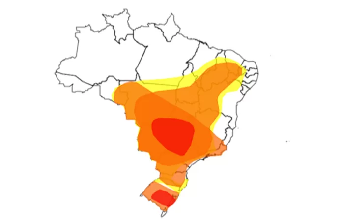 Alerta laranja para onda de calor em 10 estados, inclusive Minas Gerais e no DF