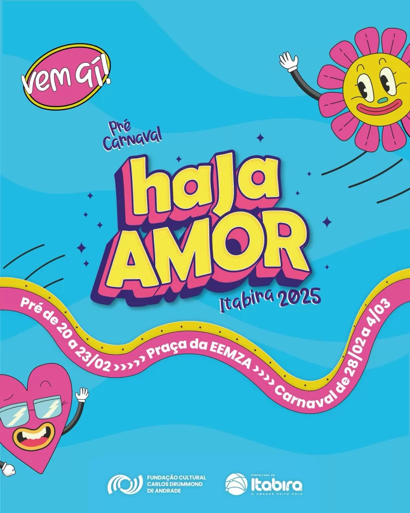 Arte de divulgação do carnaval "Haja Amor"