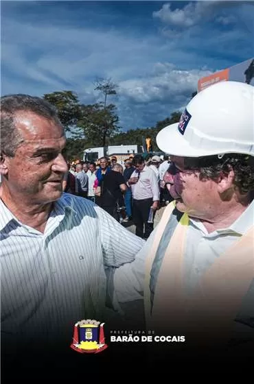 O prefeito de Barão de Cocais e o deputado federal Reginaldo Lopes.