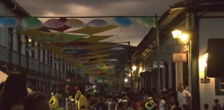 Público no Cortejo Circovolante na rua.