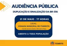 Câmara de Itabirito realizará Audiência Pública sobre duplicação e sinalização da BR-356