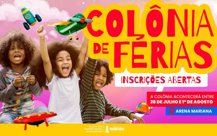 Inscrições abertas para a Colônia de Férias