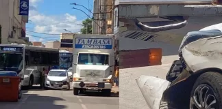 Acidente envolvendo três veículos causa retenção na Queiroz Júnior