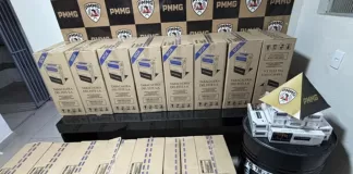 Cigarros contrabandeados são apreendidos em residência de Ponte Nova