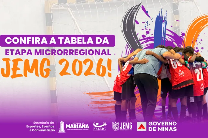 JEMG 2026 começa nesta segunda-feira em Mariana