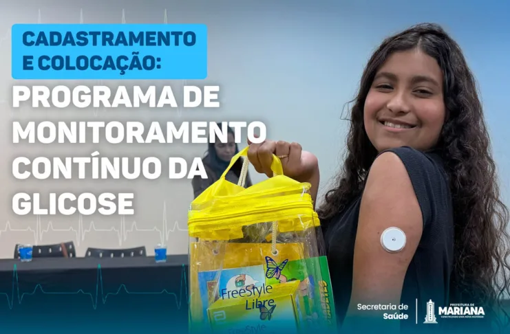 Programa de Monitoramento Contínuo da Glicose terá ação de cadastramento neste sábado em Mariana Programa de Monitoramento Contínuo da Glicose terá ação de cadastramento neste sábado em Mariana
